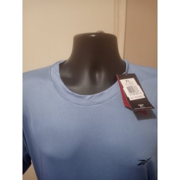 New Reebok XL Athletic Training Short Sleeve Tech Tee Crew Neck Men's T-Shirt - Picture 5 of 12